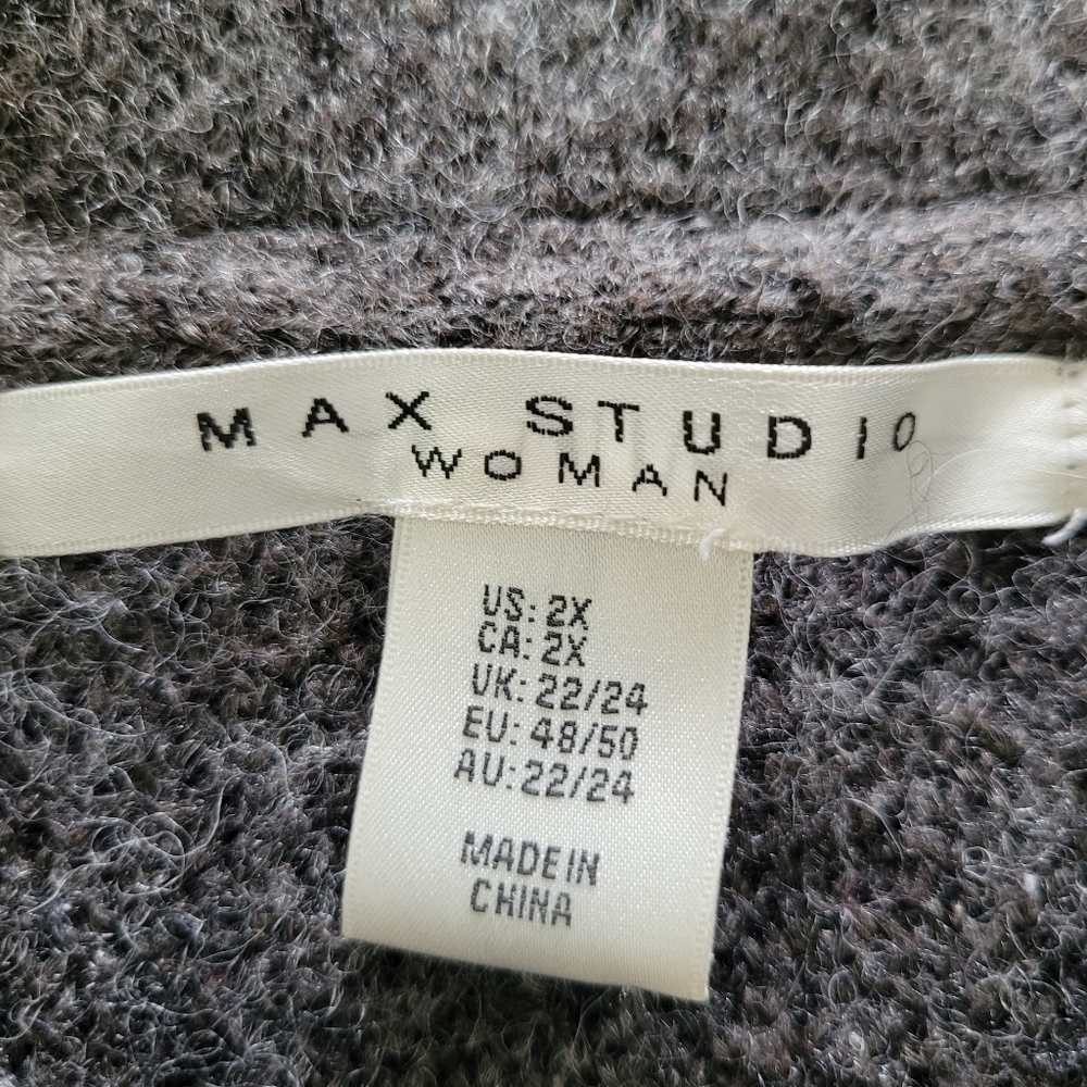 Max Studio wool poka dot cardigan sweater - Picture 2 of 10